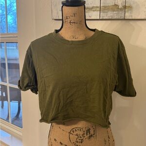 Green forever 21 size Large crop top